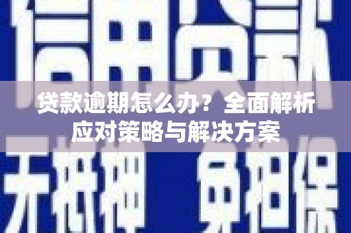 洛扎贷款逾期怎么办？全面解析应对策略与解决方案