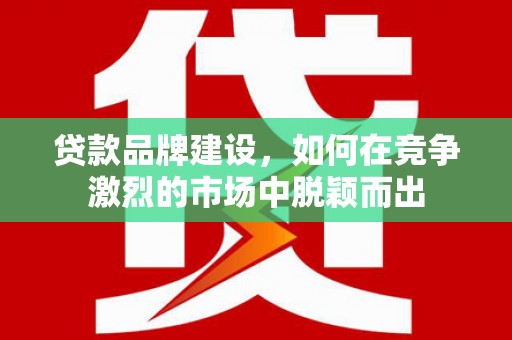 洛扎贷款品牌建设，如何在竞争激烈的市场中脱颖而出