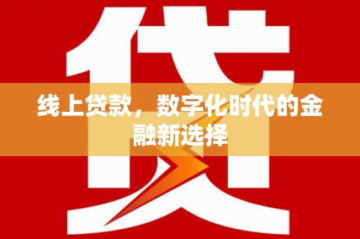 洛扎线上贷款，数字化时代的金融新选择