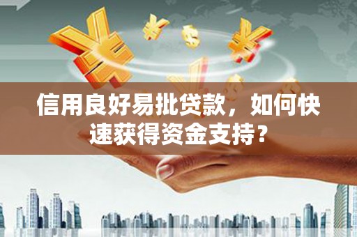 洛扎信用良好易批贷款，如何快速获得资金支持？