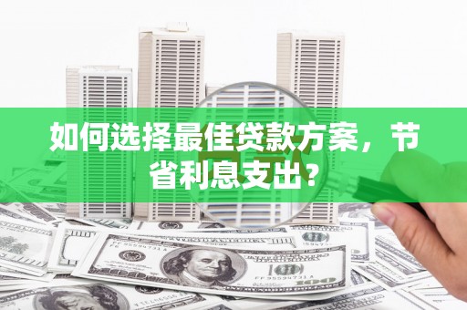洛扎如何选择最佳贷款方案，节省利息支出？