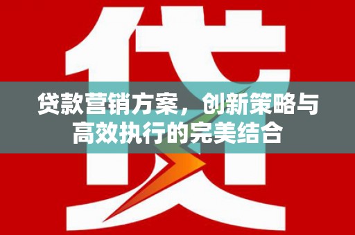 洛扎贷款营销方案，创新策略与高效执行的完美结合