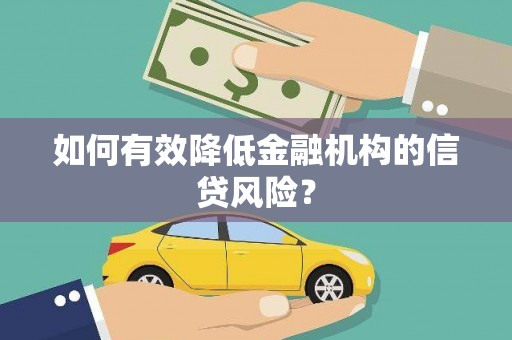 洛扎如何有效降低金融机构的信贷风险？