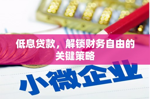 洛扎低息贷款，解锁财务自由的关键策略