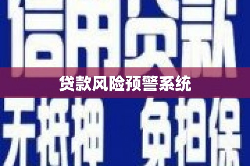 洛扎贷款风险预警系统