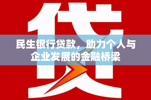 洛扎民生银行贷款，助力个人与企业发展的金融桥梁