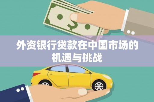洛扎外资银行贷款在中国市场的机遇与挑战