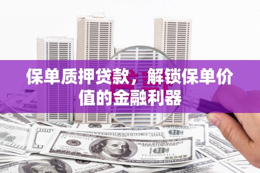 洛扎保单质押贷款，解锁保单价值的金融利器