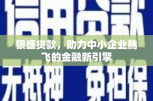 洛扎银盛贷款，助力中小企业腾飞的金融新引擎