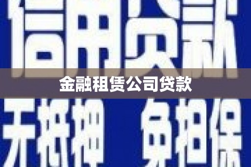 洛扎金融租赁公司贷款