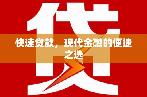 洛扎快速贷款，现代金融的便捷之选