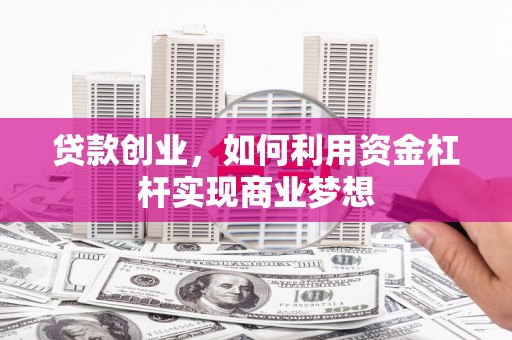 洛扎贷款创业，如何利用资金杠杆实现商业梦想