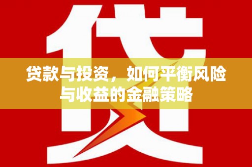 洛扎贷款与投资，如何平衡风险与收益的金融策略