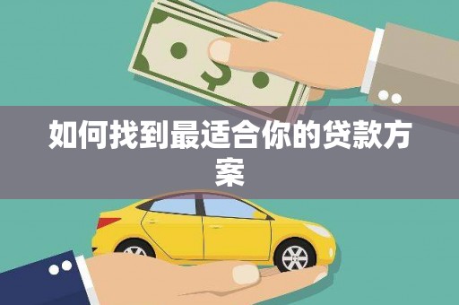 洛扎如何找到最适合你的贷款方案