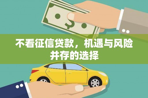 洛扎不看征信贷款，机遇与风险并存的选择