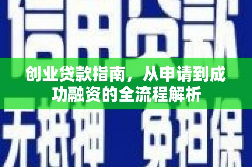 洛扎创业贷款指南，从申请到成功融资的全流程解析